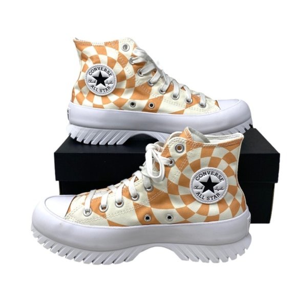 Converse Chuck Taylor Lugged 2.0 Shoe Canvas Women High Top Orange Candy A10022C - Picture 7 of 10